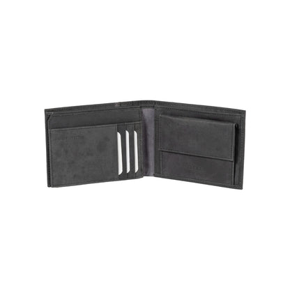 K12204AF | Portafogli Uomo in Vera Pelle pieno fiore, Naked. Colore Nero. Protezione RFID. Dimensioni da chiuso: cm 12,5 x 9,5 x 2. Confezione: Scatola regalo fondo/coperchio
