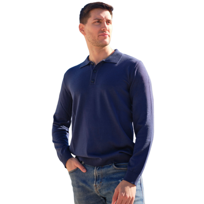 Men's lightweight extrafine merino wool sweater