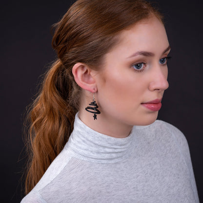 Mars & Venus Unique Recycle Rubber Earrings