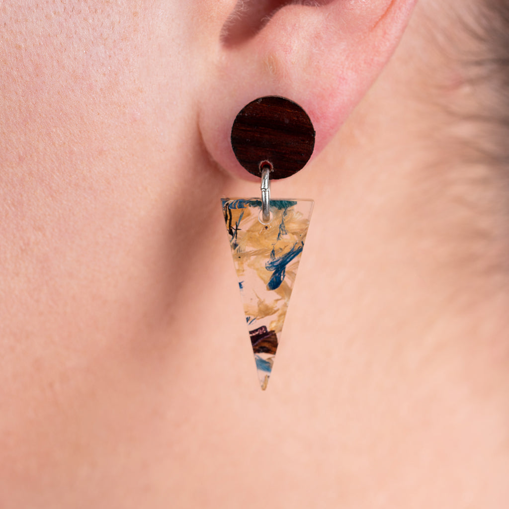 Shari Geometric Statement Resin Earrings