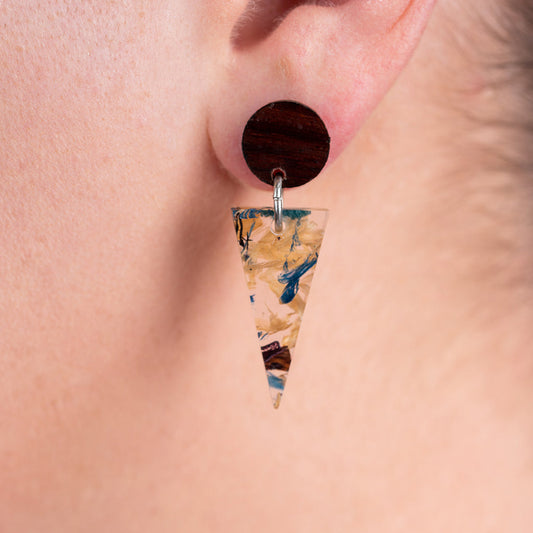 Shari Geometric Statement Resin Earrings