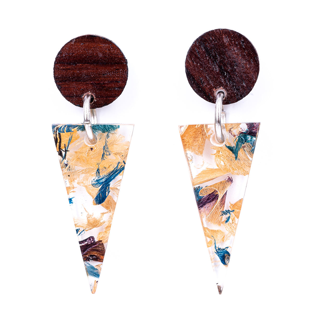 Shari Geometric Statement Resin Earrings