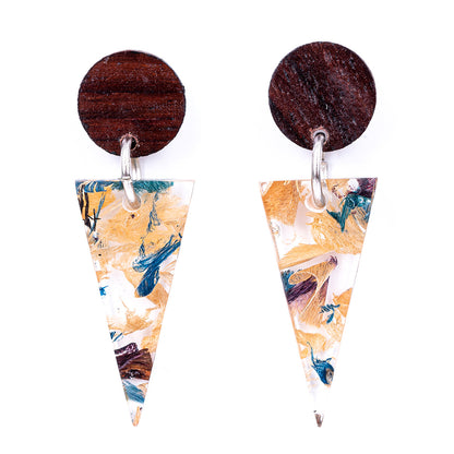 Shari Geometric Statement Resin Earrings
