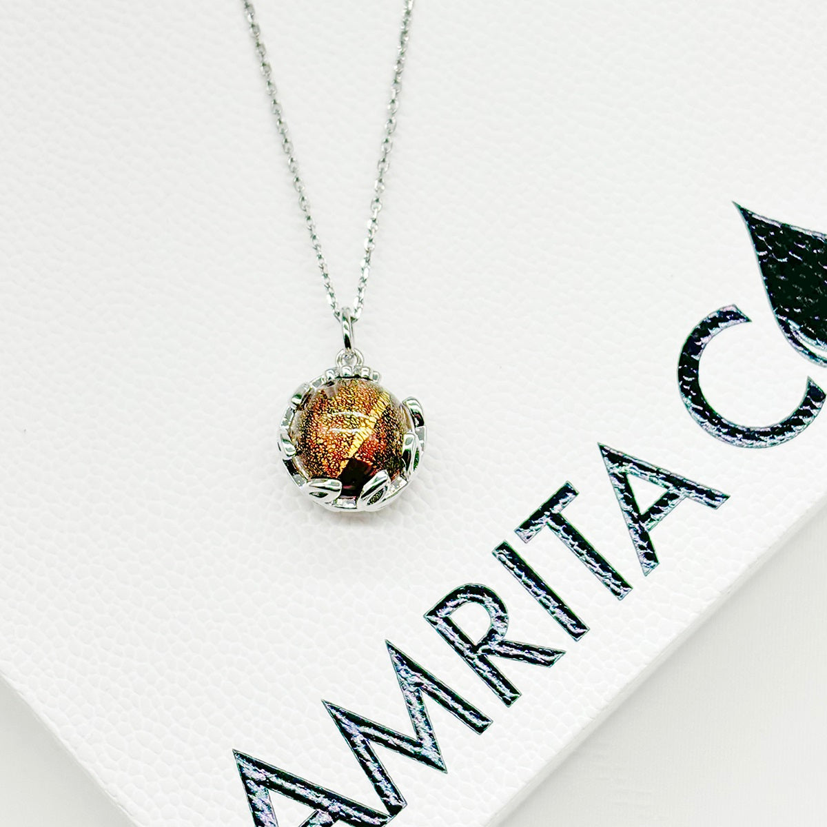 Planet Murano Aroma Necklace - Plutonian Amethyst | Energy & Healing | Diffuse on the go