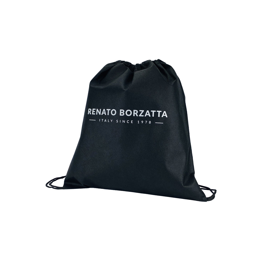 RB2002D | Nylon/Genuine Leather Shoulder Bag with a light grain. Zip closure and adjustable shoulder strap. Color: Blue. Dimensions: 15.5 x 21 x 7 cm. Packaging: Non-woven fabric bag.