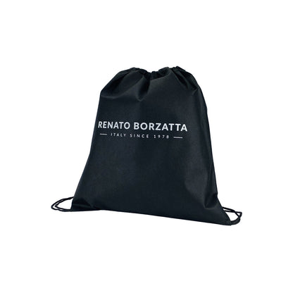 RB2002D | Nylon/Genuine Leather Shoulder Bag with a light grain. Zip closure and adjustable shoulder strap. Color: Blue. Dimensions: 15.5 x 21 x 7 cm. Packaging: Non-woven fabric bag.