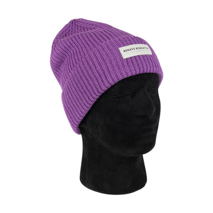 RB5003Y | CERVINO Wool Blend Knit Hat Made in Italy. Purple - One Size