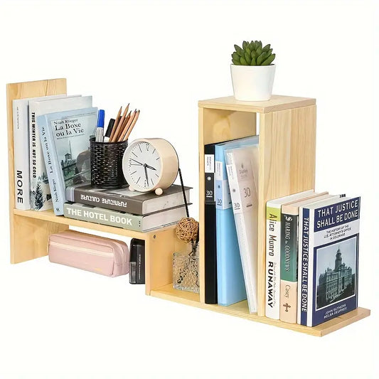 Rustic Wooden Multi-layer Desktop Storage Rack-0