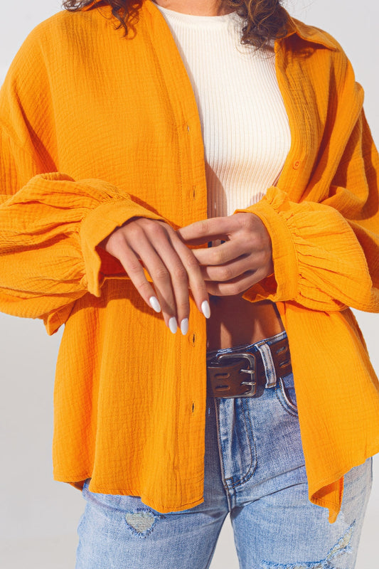 Loose Fit Shirt in Orange