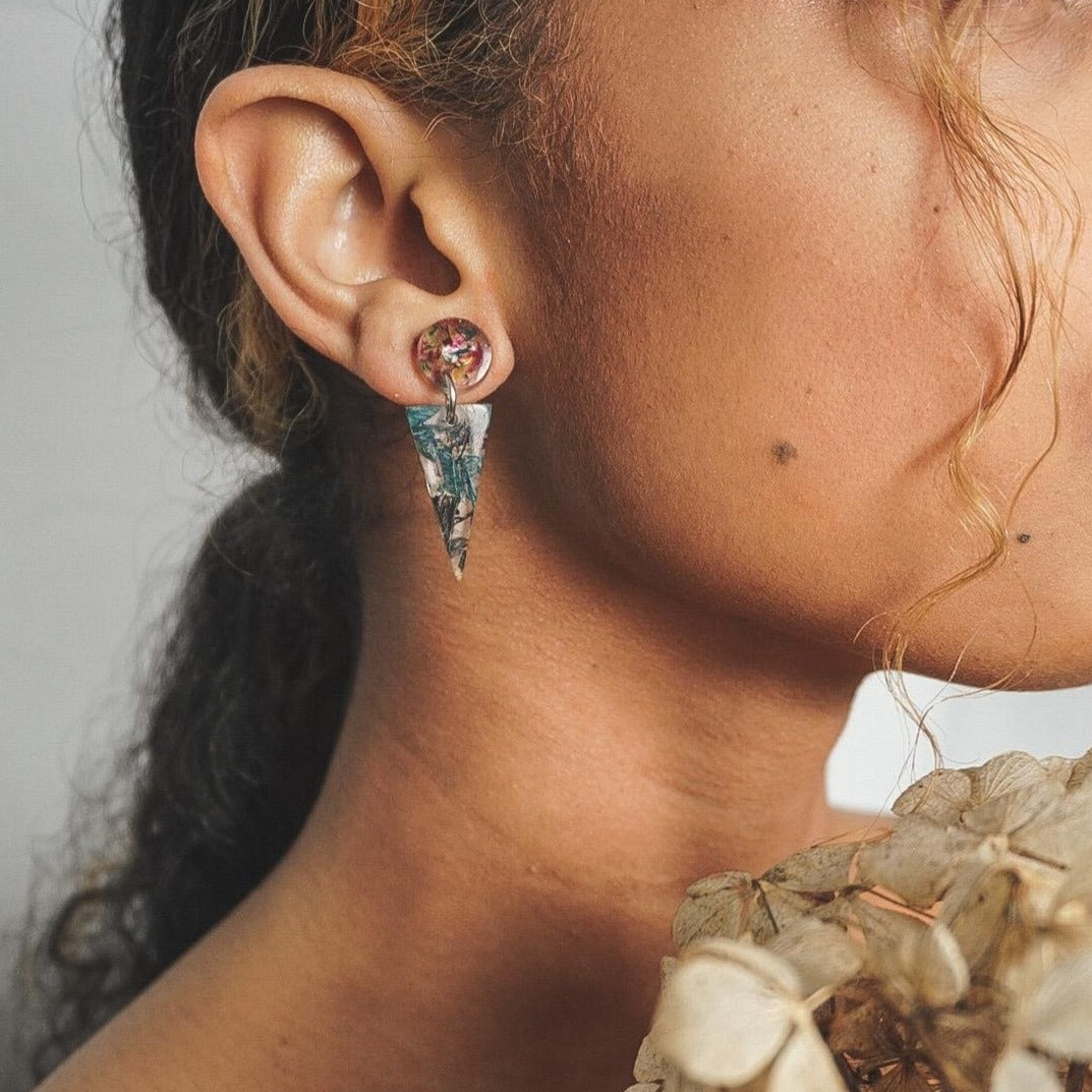Shari Geometric Statement Resin Earrings