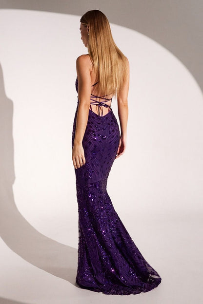 Mermaid Dress With A V-Neckline And Delicate Thin Straps-4